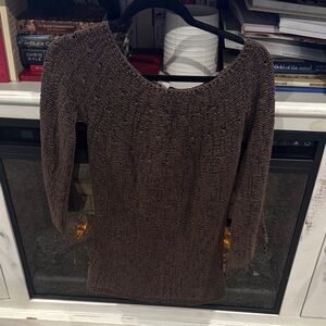 Ann Taylor Brown Crew Neck Sweater